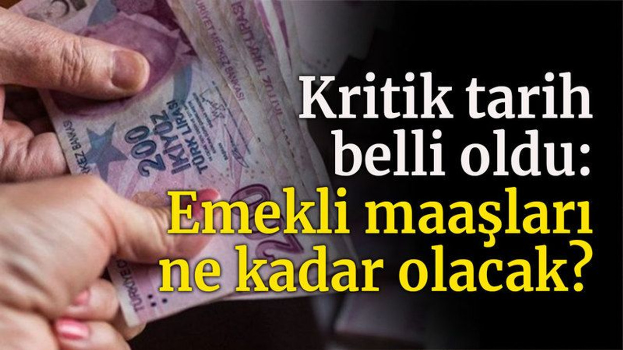 Kritik tarih belli oldu: Emekli maaşları ne kadar olacak?